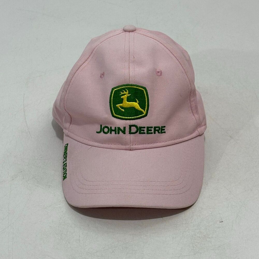 John Deere Unisex Pink Embroidered Logo Baseball Cap One Size Fits‎ Most